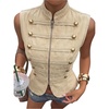 image:imageGORGLITTER Womens Napoleon Military Y2k Jacket Cropped Zip Up Pirate CoatGold