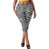 image:imageGORGLITTER Womens Zebra Striped Capri Leggings Workout Gym Yoga Capri PantBlack Striped