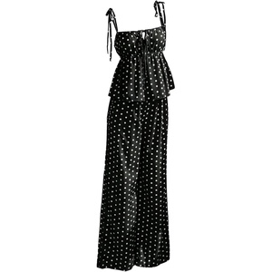 image:imageGORGLITTER Womens 2 Piece Going Out Sets Polka Dots Cute Brunch OutfitsBlack
