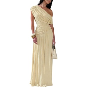 image:imageGORGLITTER Womens Bridesmaid Dresses One Off The Shoulder Formal DressesApricot