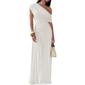 image:imageGORGLITTER Womens Bridesmaid Dresses One Off The Shoulder Formal DressesWhite a