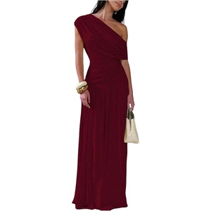 image:imageGORGLITTER Womens Bridesmaid Dresses One Off The Shoulder Formal DressesWine Red