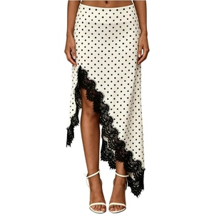 image:imageGORGLITTER Womens Lace Midi Maxi Skirts Polka Dots Flowy A Line SkirtsWhite
