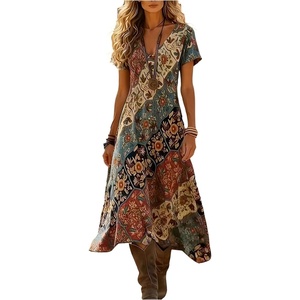 image:imageGORGLITTER Womens Western Midi Dress Country Style Cowgirl Boho DressesMulticolor