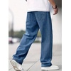 image:imageGORGLITTER Boys Baggy Jeans Casual Wide Leg Elastic Denim Pants TrousersDark Wash