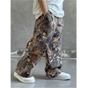 image:imageGORGLITTER Boys Camo Pants Baggy Wide Leg High Waisted Cargo SweatpantsMulticolor