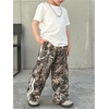 image:imageGORGLITTER Boys Camo Pants Baggy Wide Leg High Waisted Cargo SweatpantsMulticolor Striped