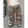 image:imageGORGLITTER Boys Camo Pants Baggy Wide Leg High Waisted Cargo SweatpantsMulticolor Striped