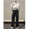 image:imageGORGLITTER Boys Cargo Pants 2 Pack Baggy Wide Leg Joggers Hiking PantsBlack and Blue