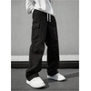 image:imageGORGLITTER Boys Cargo Pants 2 Pack Baggy Wide Leg Joggers Hiking PantsBlack and Green