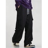 image:imageGORGLITTER Boys Cargo Pants 2 Pack Baggy Wide Leg Joggers Hiking PantsBlack and Khaki