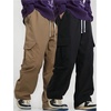 image:imageGORGLITTER Boys Cargo Pants 2 Pack Baggy Wide Leg Joggers Hiking PantsBlack and Khaki