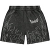 image:imageGORGLITTER Boys Star Graphic Shorts Y2K Straight Leg Drippy Track ShortsBlack Graphic