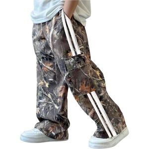 image:imageGORGLITTER Boys Camo Pants Baggy Wide Leg High Waisted Cargo SweatpantsMulticolor Striped