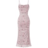 image:imageGORGLITTER Womens Floral Wedding Guest Bridal Shower Summer Midi DressesApricot