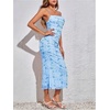 image:imageGORGLITTER Womens Floral Wedding Guest Bridal Shower Summer Midi DressesBlue Florals