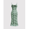 image:imageGORGLITTER Womens Floral Wedding Guest Bridal Shower Summer Midi DressesDark Green Floral
