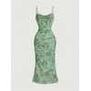 image:imageGORGLITTER Womens Floral Wedding Guest Bridal Shower Summer Midi DressesGreen