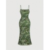 image:imageGORGLITTER Womens Floral Wedding Guest Bridal Shower Summer Midi DressesGreen Floral