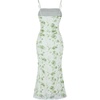 image:imageGORGLITTER Womens Floral Wedding Guest Bridal Shower Summer Midi DressesGreen Florals
