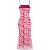image:imageGORGLITTER Womens Floral Wedding Guest Bridal Shower Summer Midi DressesHot Pink Floral