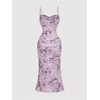 image:imageGORGLITTER Womens Floral Wedding Guest Bridal Shower Summer Midi DressesLilac Purple