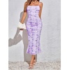 image:imageGORGLITTER Womens Floral Wedding Guest Bridal Shower Summer Midi DressesMauve Purple Floral