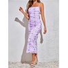 image:imageGORGLITTER Womens Floral Wedding Guest Bridal Shower Summer Midi DressesMauve Purple Floral