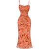 image:imageGORGLITTER Womens Floral Wedding Guest Bridal Shower Summer Midi DressesOrange
