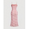 image:imageGORGLITTER Womens Floral Wedding Guest Bridal Shower Summer Midi DressesPink