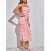 image:imageGORGLITTER Womens Floral Wedding Guest Bridal Shower Summer Midi DressesPink Floral