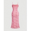 image:imageGORGLITTER Womens Floral Wedding Guest Bridal Shower Summer Midi DressesPink Florals