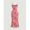 image:imageGORGLITTER Womens Floral Wedding Guest Bridal Shower Summer Midi DressesPink Flower