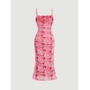 image:imageGORGLITTER Womens Floral Wedding Guest Bridal Shower Summer Midi DressesRed Florals