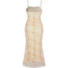 image:imageGORGLITTER Womens Floral Wedding Guest Bridal Shower Summer Midi DressesYellow Floral