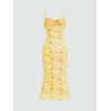 image:imageGORGLITTER Womens Floral Wedding Guest Bridal Shower Summer Midi DressesYellow Florals