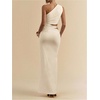 image:imageGORGLITTER Womens One Shoulder Cut Out Date Night Cocktail Prom Maxi DressApricot