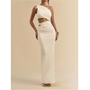 image:imageGORGLITTER Womens One Shoulder Cut Out Date Night Cocktail Prom Maxi DressApricot