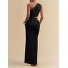 image:imageGORGLITTER Womens One Shoulder Cut Out Date Night Cocktail Prom Maxi DressBlack