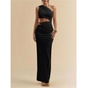 image:imageGORGLITTER Womens One Shoulder Cut Out Date Night Cocktail Prom Maxi DressBlack
