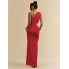 image:imageGORGLITTER Womens One Shoulder Cut Out Date Night Cocktail Prom Maxi DressRed
