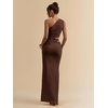 image:imageGORGLITTER Womens One Shoulder Cut Out Date Night Cocktail Prom Maxi DressSolid Coffee Brown