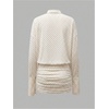image:imageGORGLITTER Womens Sheer Going Out Dresses Mesh Long Sleeve Button Up DressApricot