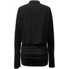 image:imageGORGLITTER Womens Sheer Going Out Dresses Mesh Long Sleeve Button Up DressBlack