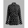 image:imageGORGLITTER Womens Sheer Going Out Dresses Mesh Long Sleeve Button Up DressBlack and White