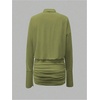 image:imageGORGLITTER Womens Sheer Going Out Dresses Mesh Long Sleeve Button Up DressGreen