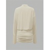 image:imageGORGLITTER Womens Sheer Going Out Dresses Mesh Long Sleeve Button Up DressKhaki