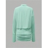 image:imageGORGLITTER Womens Sheer Going Out Dresses Mesh Long Sleeve Button Up DressMint Green
