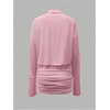 image:imageGORGLITTER Womens Sheer Going Out Dresses Mesh Long Sleeve Button Up DressPink