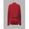 image:imageGORGLITTER Womens Sheer Going Out Dresses Mesh Long Sleeve Button Up DressRed